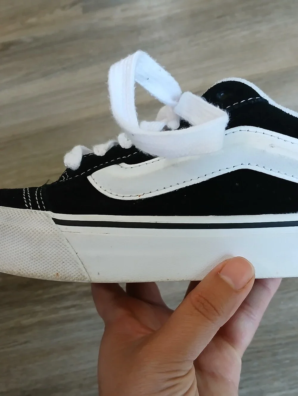 Vans Black and White Low Top Sneakers